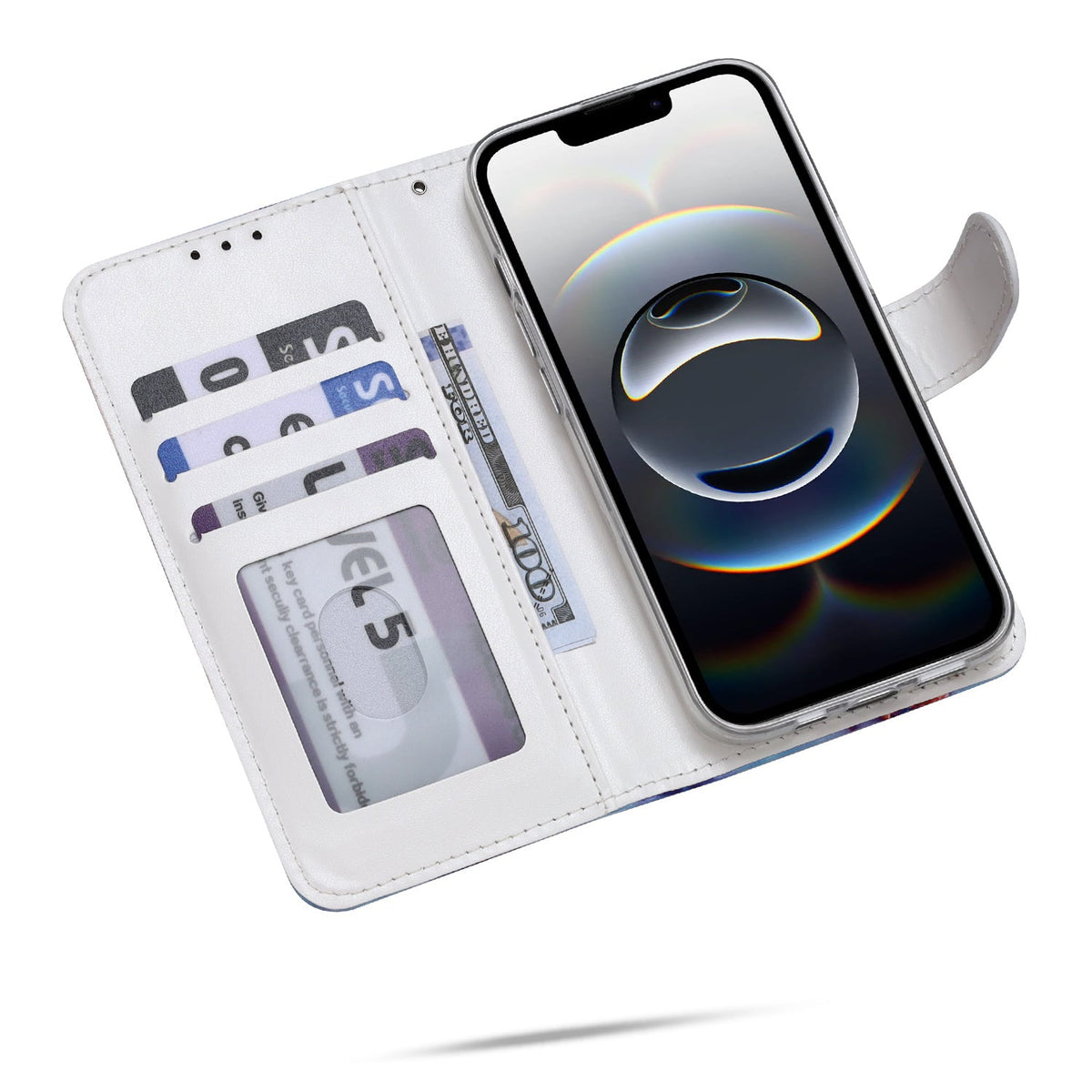 Apple iPhone 17 Hoesje - Lila Marmer - Print Bookcase