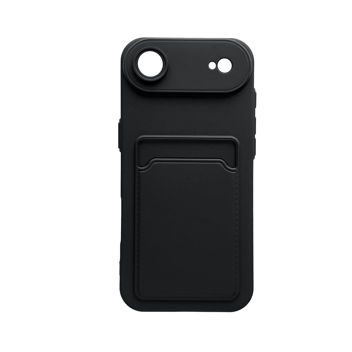 Apple iPhone Air Hülle - Schwarz mit Kartenfach - Stoßfestes Backcover mit Kartenfach