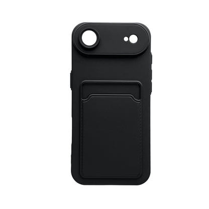 Apple iPhone Air Hülle - Schwarz mit Kartenfach - Stoßfestes Backcover mit Kartenfach