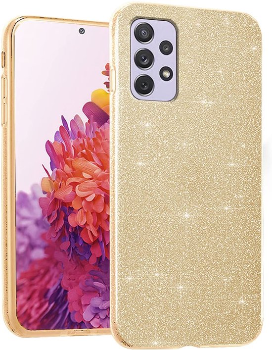 Samsung Galaxy A33 5G Hoesje - Goud - Glitter Back Cover