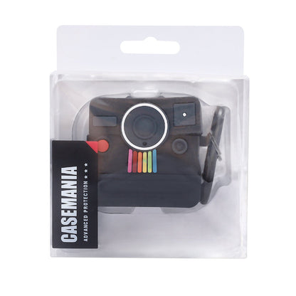 Apple AirPods 4 Hoesje - Retro Camera - Zwart