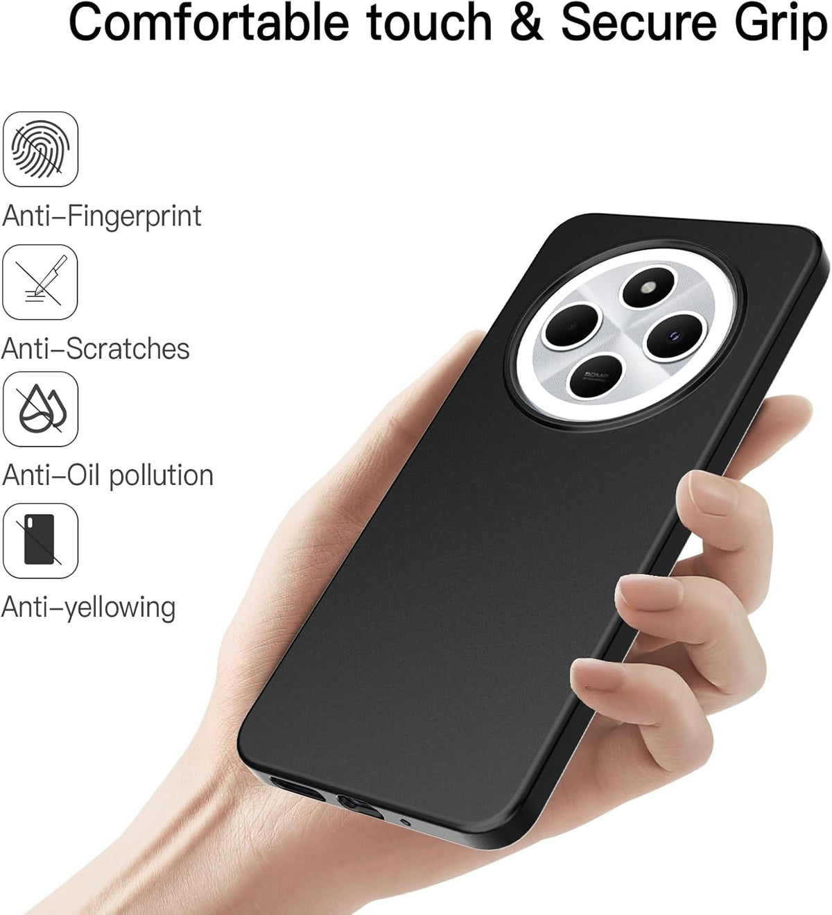 Xiaomi Redmi A4 Hoesje - Zwart - Siliconen Back Cover