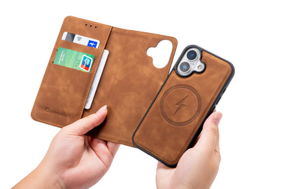 Apple iPhone 18 Pro Hoesje - Sienna Brown - 2 in 1 MagSafe Bookcase