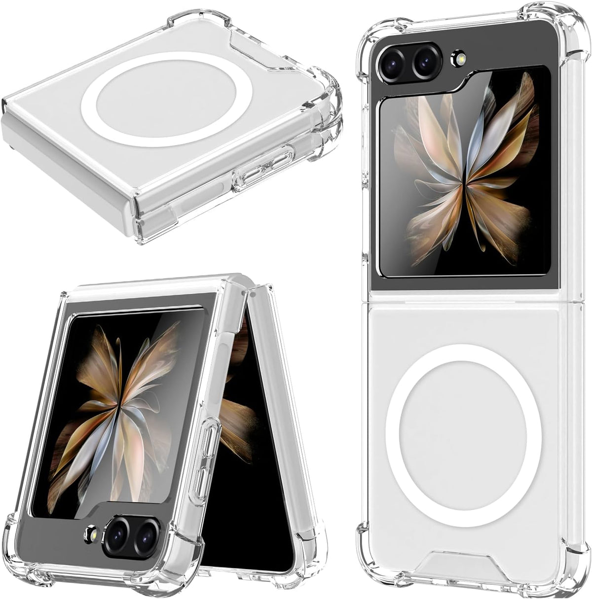 Samsung Galaxy Z Flip 7 FE Hoesje - Transparant - Anti-Shock MagSafe Back Cover