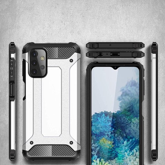 Samsung Galaxy A32 5G Hoesje - Zwart - Armor Kickstand Back Cover