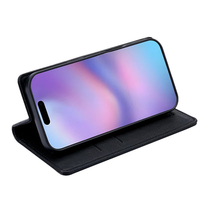iPhone 17 Hoesje - Onyx Black - Dunne Leather-look - Zwart Back Cover