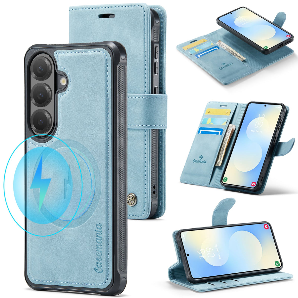 Samsung Galaxy S26 Plus Hoesje - Aqua Blue - 2 in 1 MagSafe Bookcase