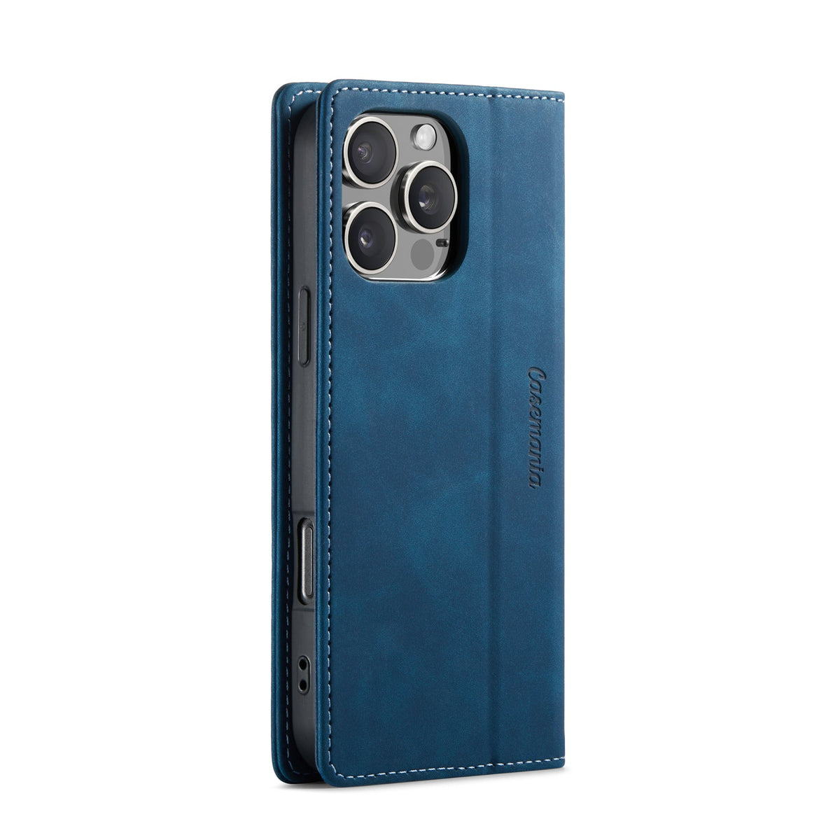 Apple iPhone 16 Pro Max Hoesje - Navy Blue - Dunne Bookcase