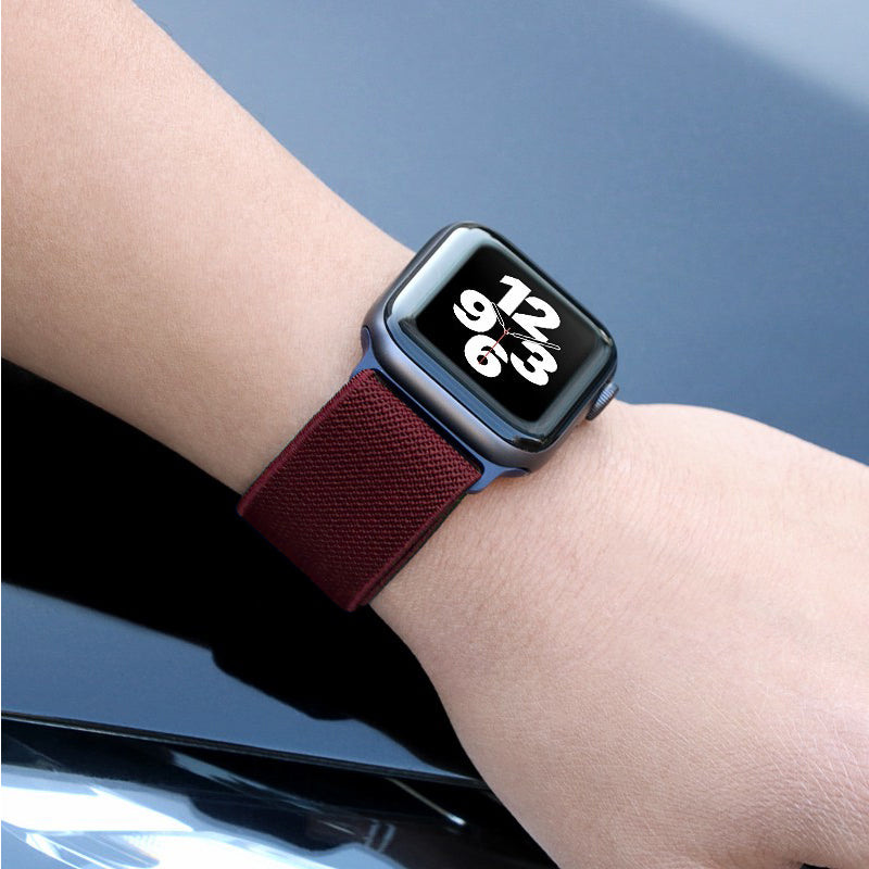Apple Watch Bandje 44/45/46/49 mm - Hoco Fashion WA04 Nylon - Rood