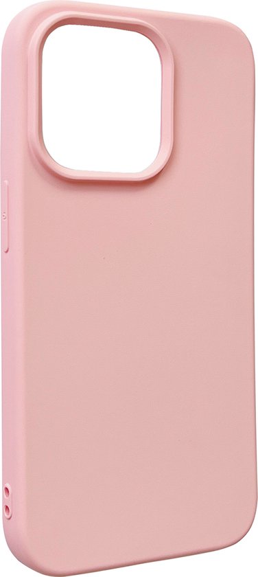 Apple iPhone 14 Pro Hoesje - Roze - Matte Siliconen Back Cover