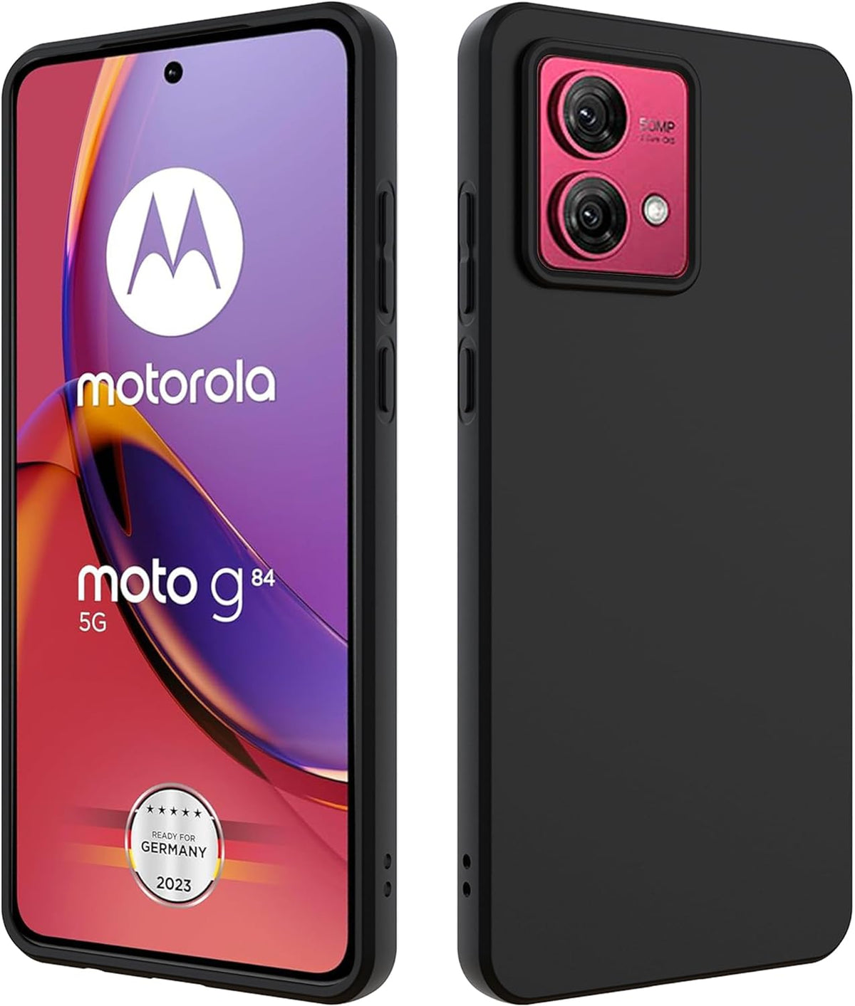 Motorola Moto G84 Hoesje - Zwart - Siliconen Back Cover