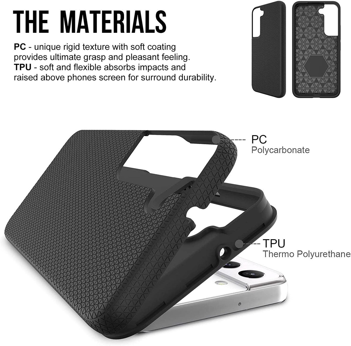 Samsung Galaxy S24 Plus Hoesje - Zwart - Anti Slip Back Cover