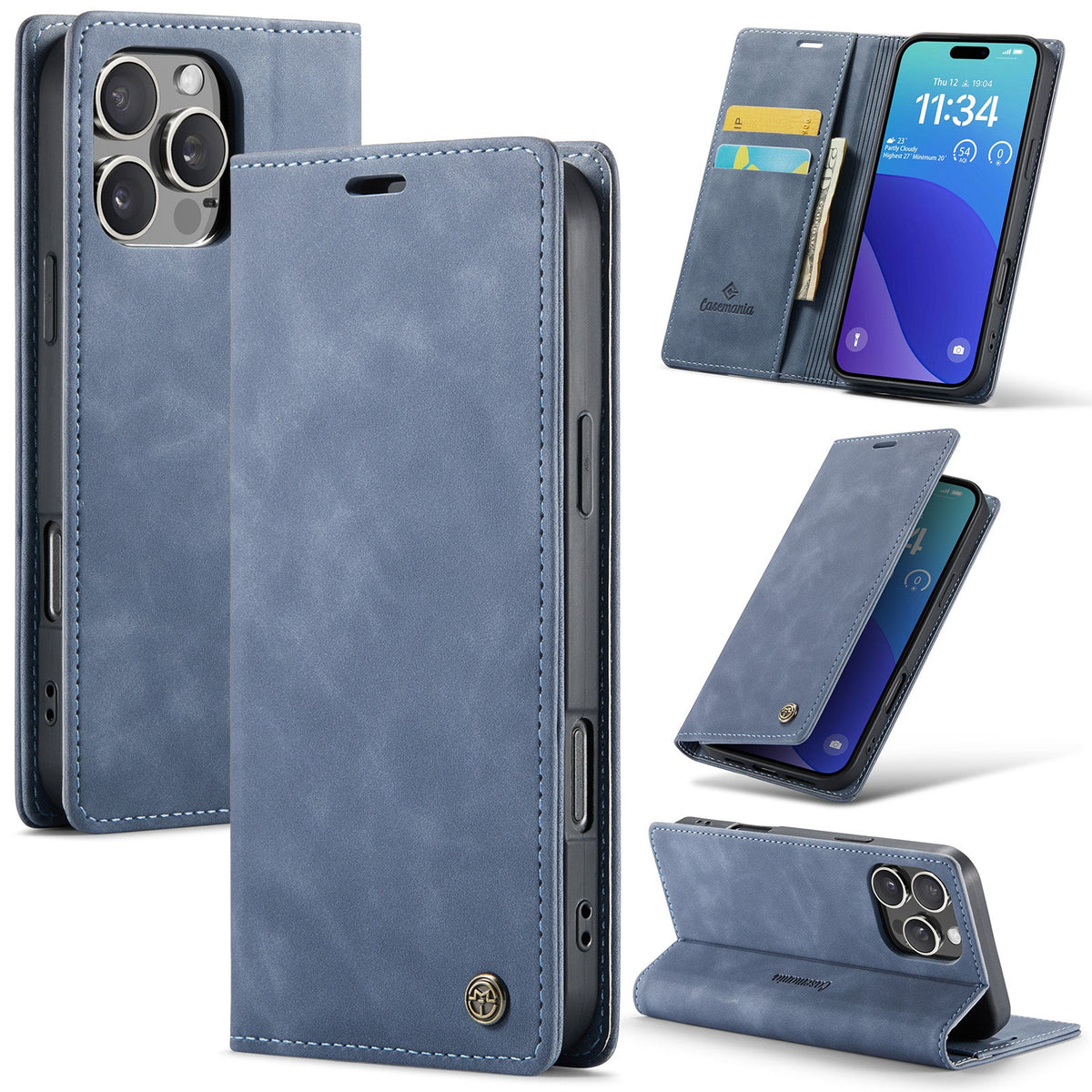 Apple iPhone 16 Pro Max Case - Shadow Gray - Slim Wallet Case
