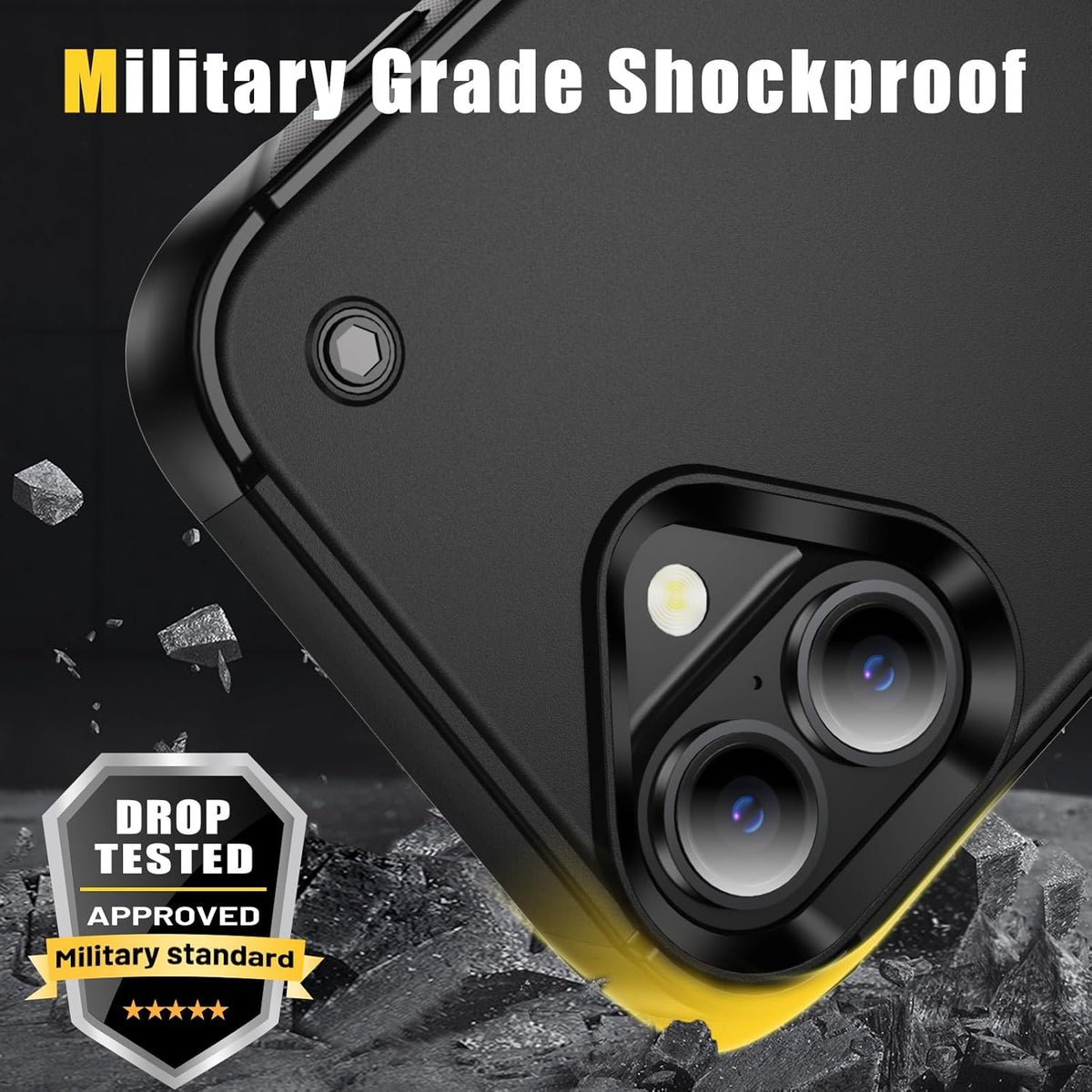 Apple iPhone 16 Plus Case - Black - Armor Kickstand Back Cover
