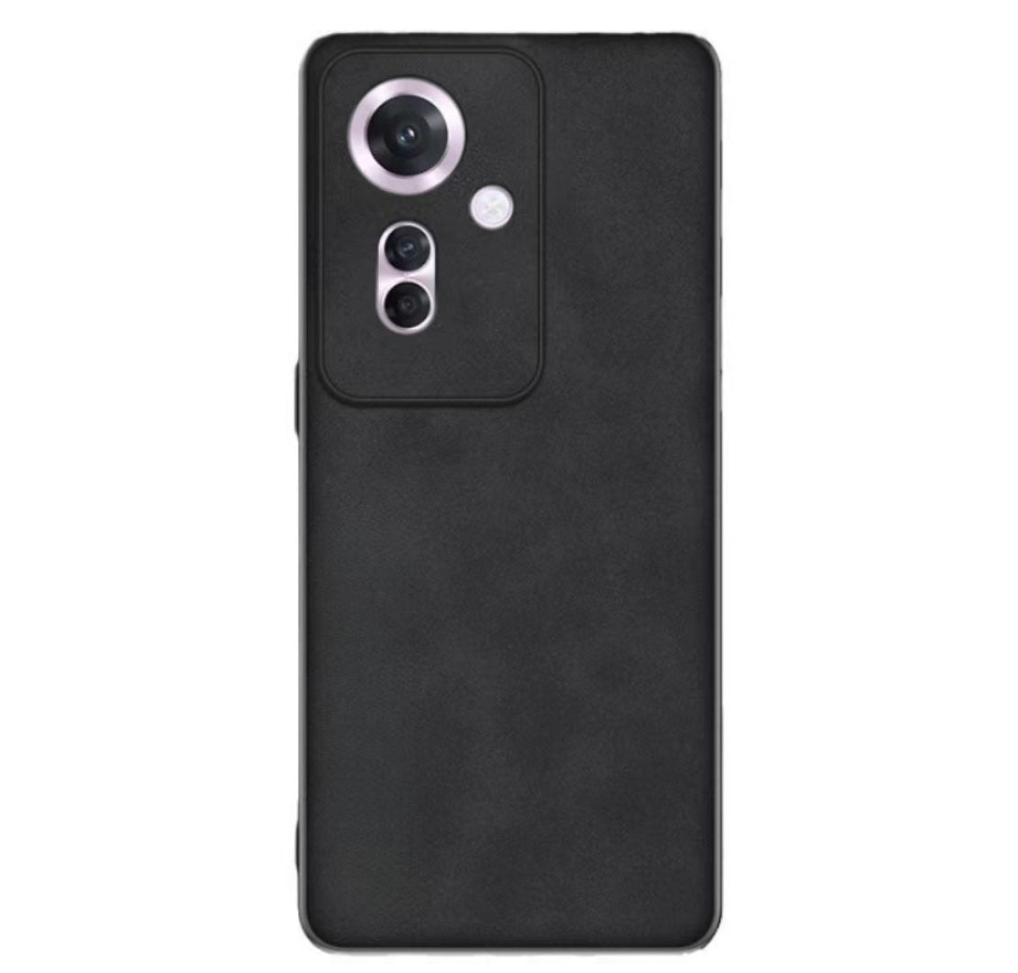 Oppo Reno 11F Hoesje - Zwart - Anti-Slip Back Cover