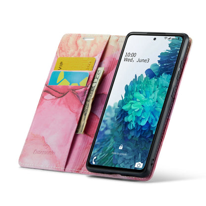 Samsung Galaxy S21 FE Case - Pink Rhodonite - Marble Wallet Case