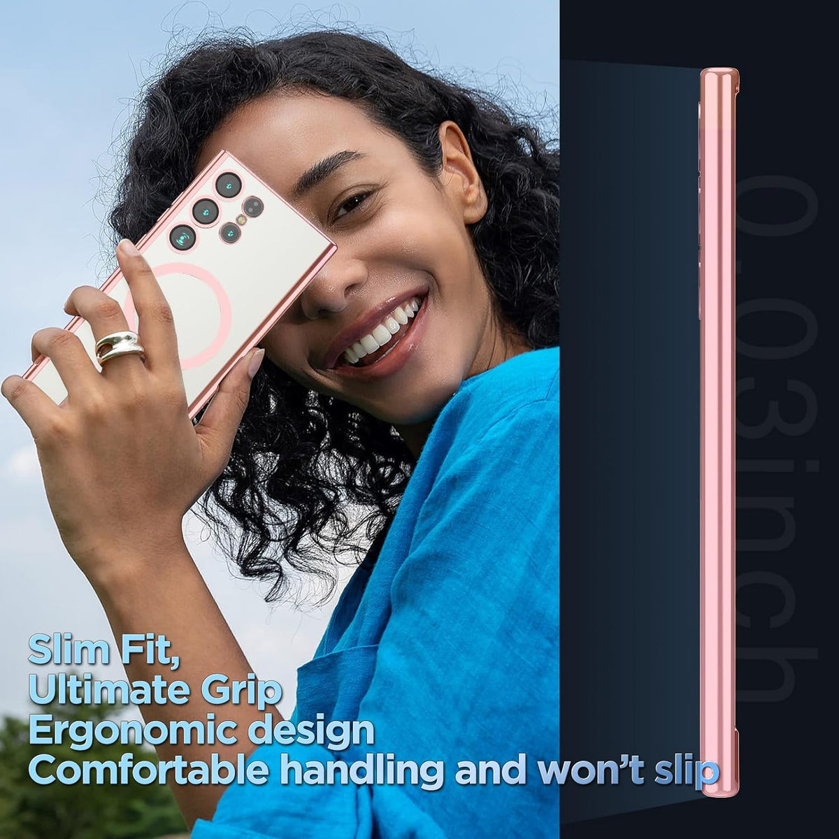 Samsung Galaxy S24 Ultra Case - Pink - Silicone MagSafe Back Cover