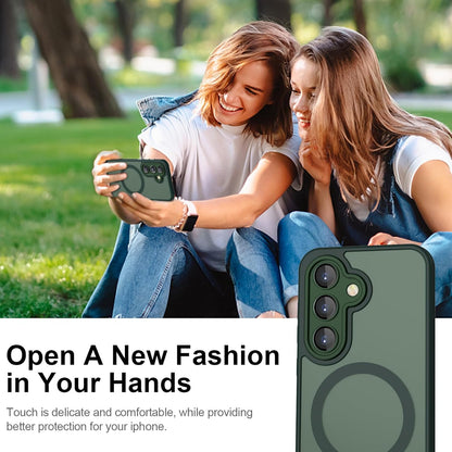 Samsung Galaxy A57 Hoesje - Groen - Matte Armor MagSafe Back Cover