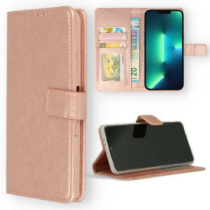 Apple iPhone 13 Pro Max Hülle - Roségold - Klapphülle mit Kartenfach