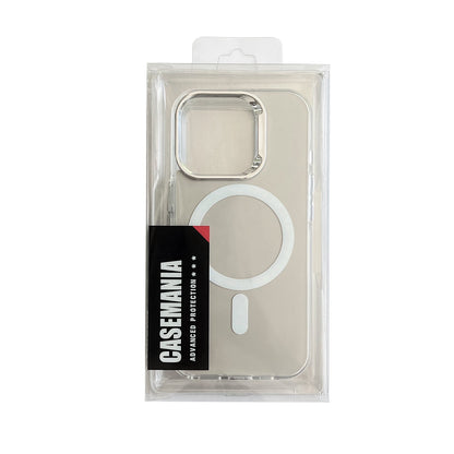 Apple iPhone 16 Pro Hoesje - Zilver - Fusion Armor MagSafe Back Cover