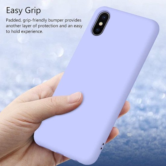 Apple iPhone Xs Max Hoesje - Paars - Siliconen Back Cover