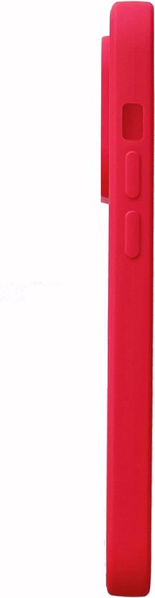 iPhone 14 Pro Hoesje - Rood - Microfiber Siliconen Back Cover