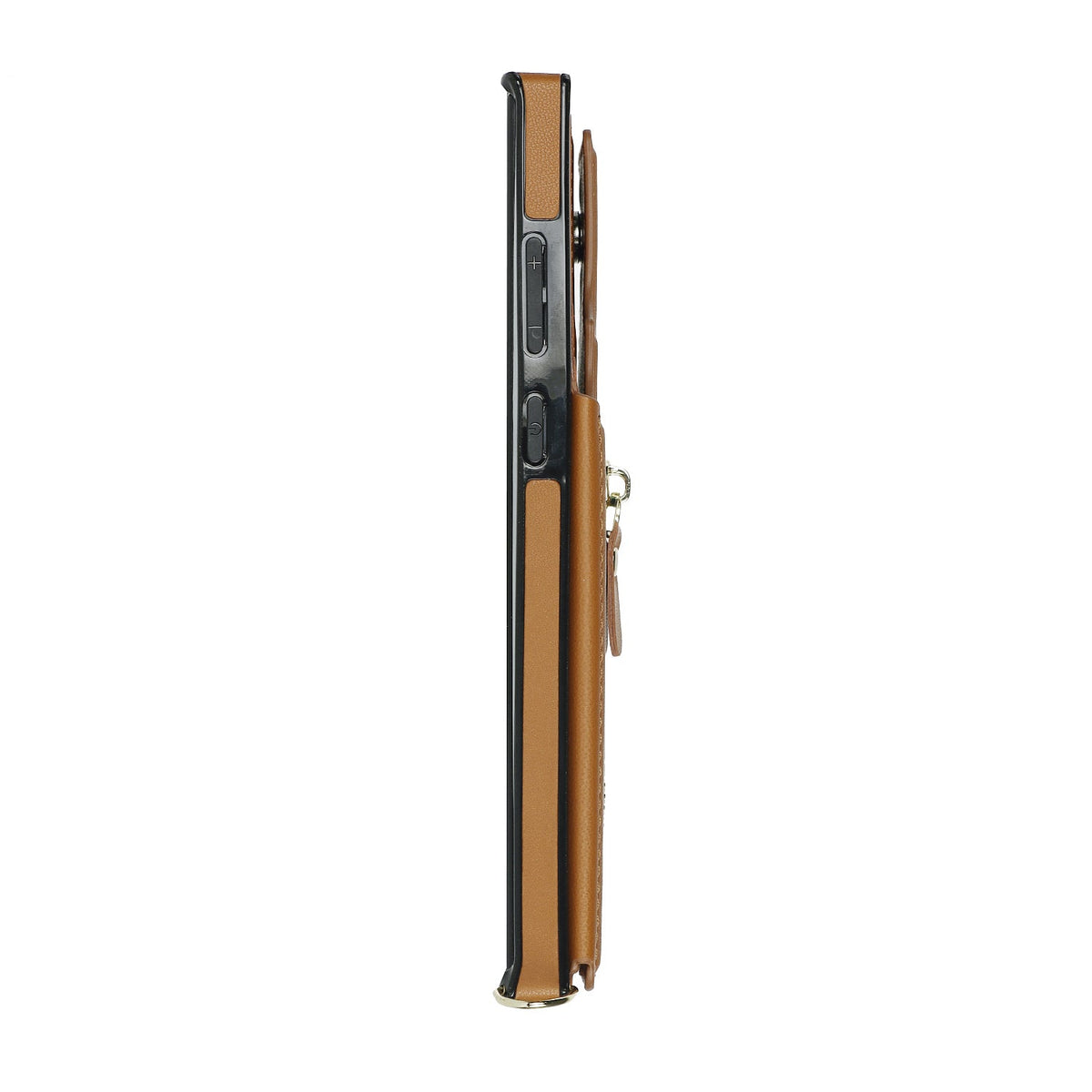 Samsung Galaxy S24 Ultra Hoesje - Bruin - Luxe Back Cover met Telefoonkoord en Rits