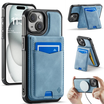 Apple iPhone 13 Case - Aqua Blue - MagSafe Back Cover with Card Holder