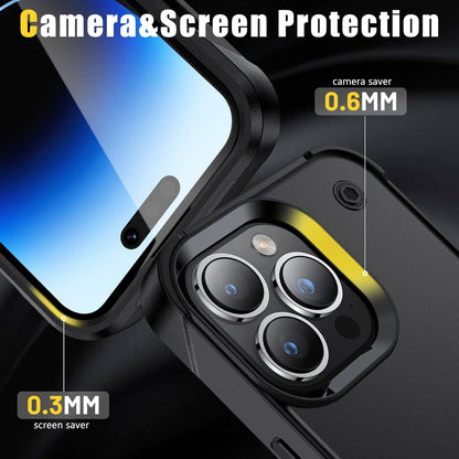 Apple iPhone 16 Pro Max Case - Black - Armor Kickstand Back Cover