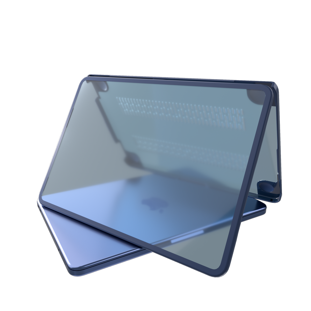 Apple MacBook Neo (13-inch) - Blauw/Transparant - Schokbestendige Laptop Hardcase met Verstevigde Rand