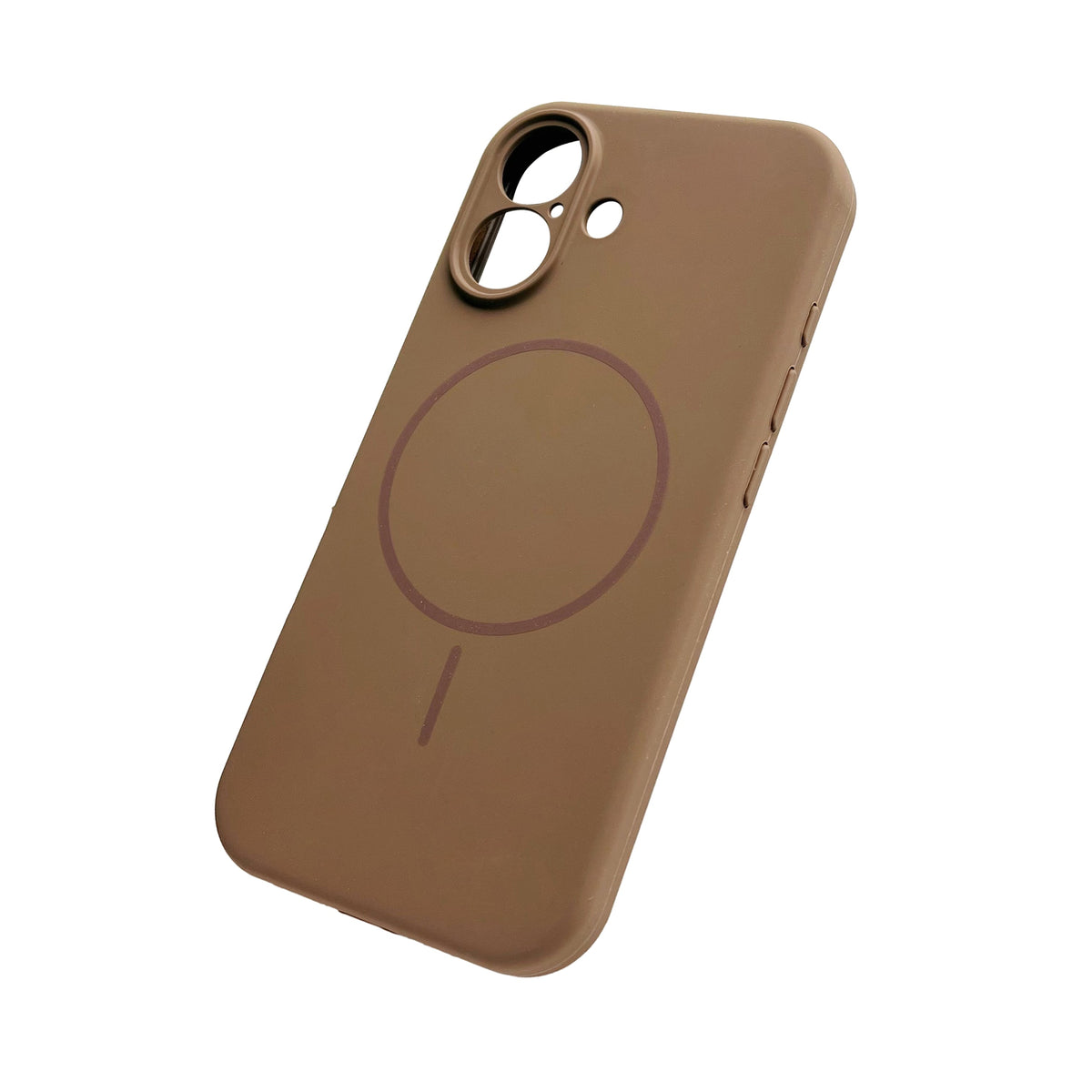 iPhone 17 Hoesje - Bruin - Liquid MagSafe Thin Ring Back Cover