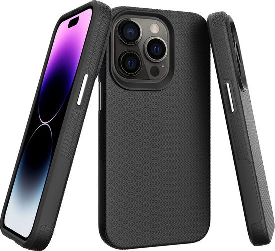 Apple iPhone 14 Pro Max Hoesje - Zwart - Anti Slip Back Cover