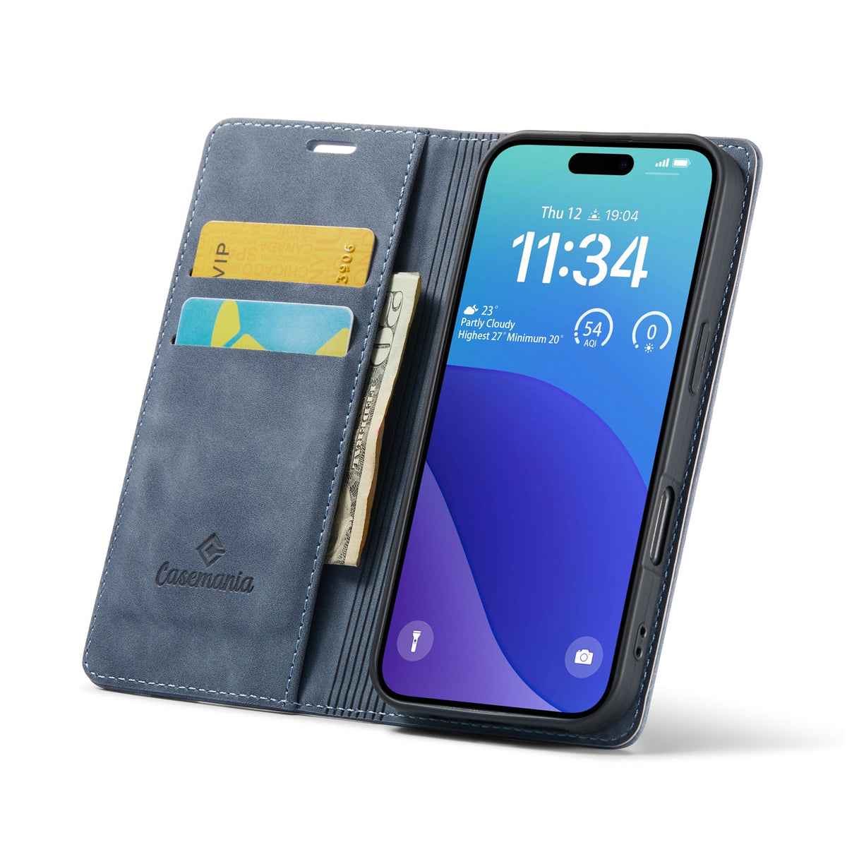 Apple iPhone 16 Pro Hoesje - Shadow Gray - Dunne Bookcase