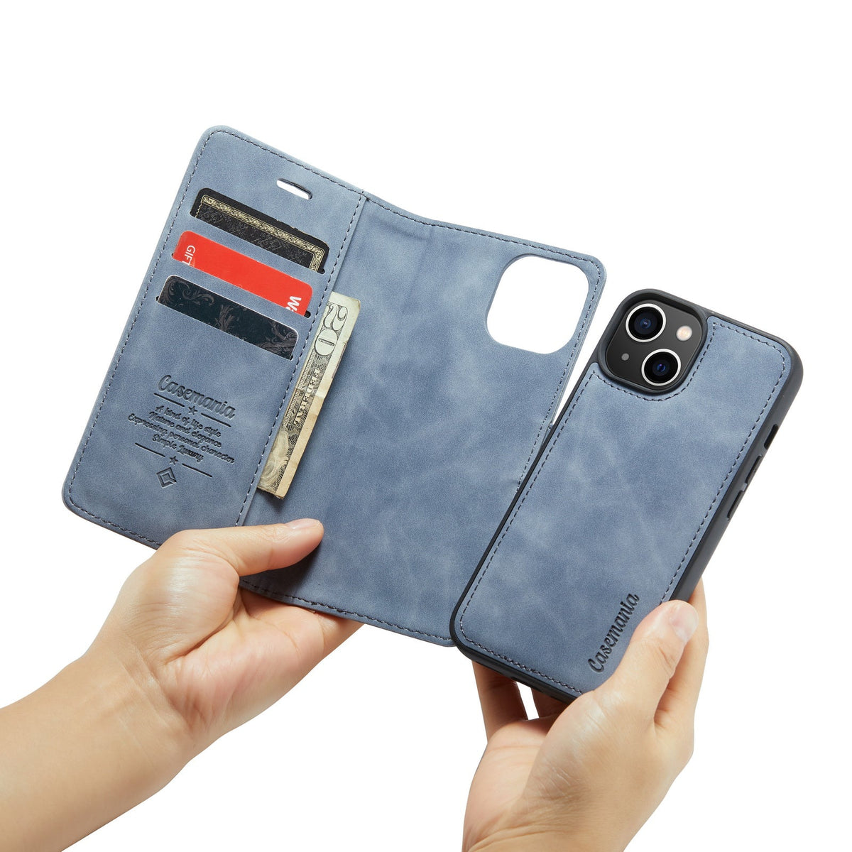 Apple iPhone 15 Plus Hoesje - Shadow Gray - 2 in 1 Bookcase