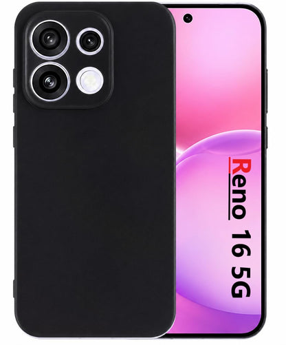 OPPO Reno16 5G Hoesje - Zwart - Siliconen Back Cover
