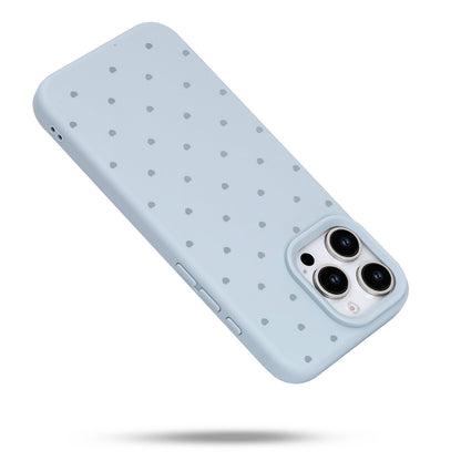 Apple iPhone 16 Pro Hülle - Blau - Herzchen-Backcover