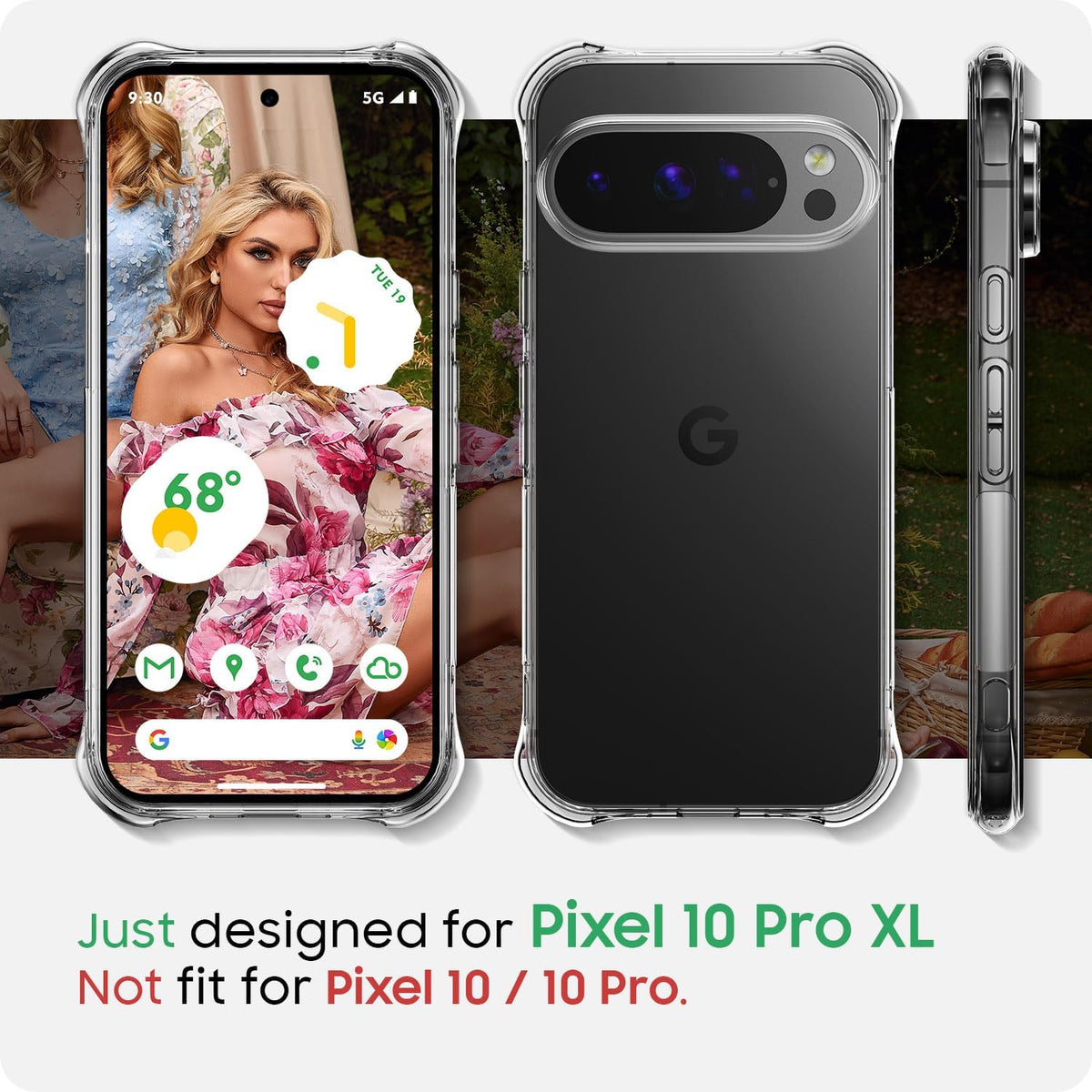 Google Pixel 10 Pro XL Case - Clear - Shockproof Back Cover