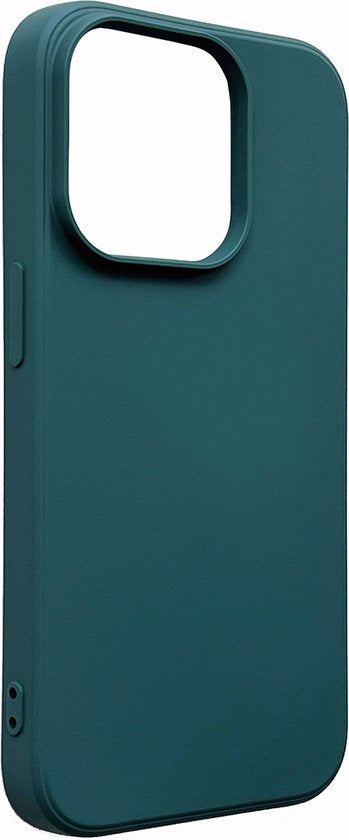 Apple iPhone 14 Pro Case - Dark Green - Microfiber Silicone Back Cover