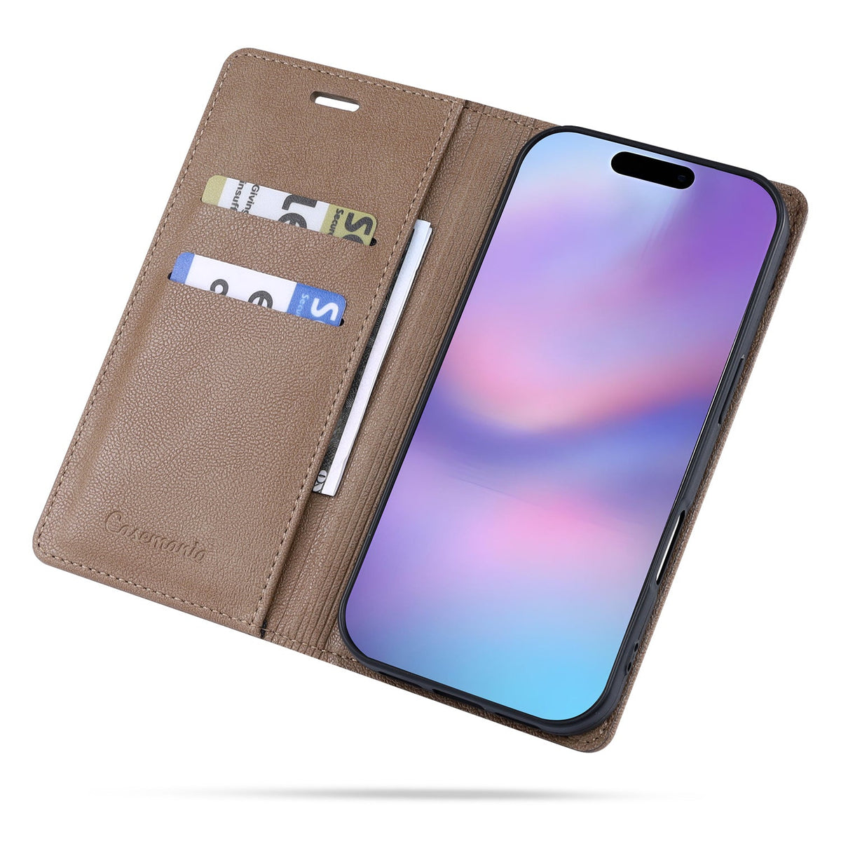 Apple iPhone 18 Pro Hoesje - Mocha Brown - Dunne Leather-look Back Cover