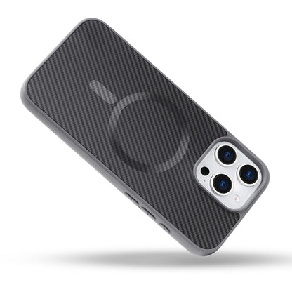 Apple iPhone 13 Pro Hoesje - Grijs - Carbon MagSafe Back Cover