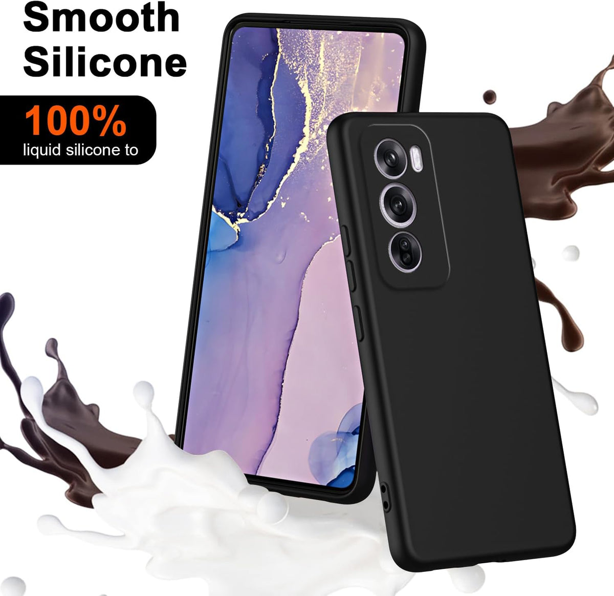 Oppo Reno 12 Hoesje - Zwart - Siliconen Back Cover