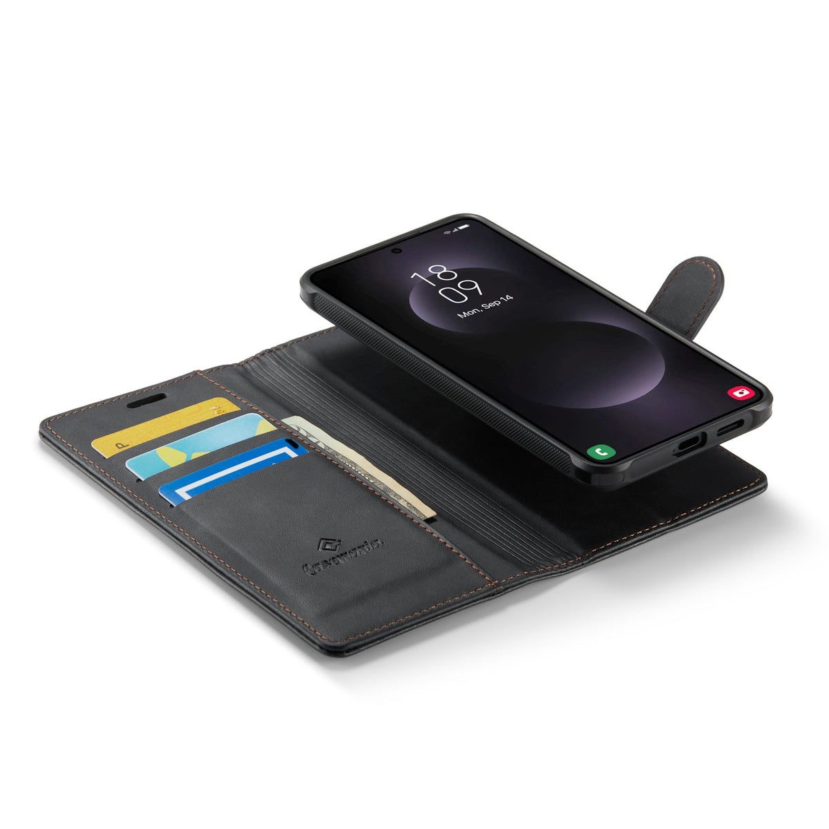 Samsung Galaxy S25 Edge Case - Charcoal Gray - Luxury 2-in-1 MagSafe Wallet Case