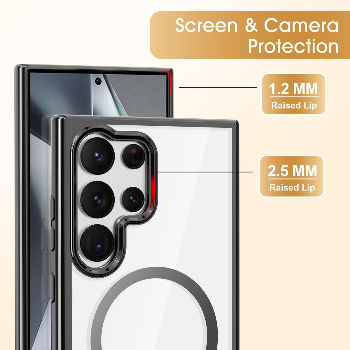 Samsung Galaxy S25 Ultra Hoesje - Zwart - Siliconen MagSafe Back Cover met Telefoonkoord