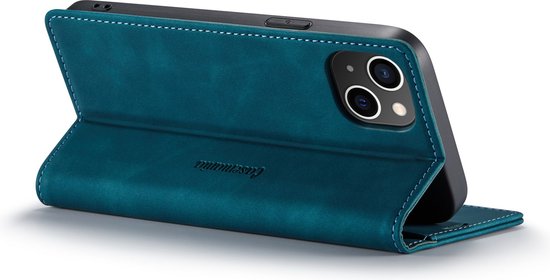 Apple iPhone 14 Hoesje - Emerald Green - Dunne Bookcase