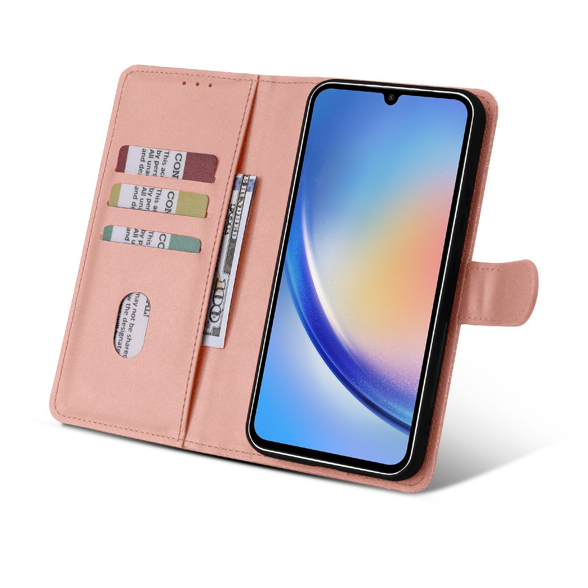 Samsung Galaxy S24 Case - Pink - 2-in-1 Wallet Case
