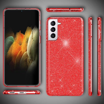 Samsung Galaxy S22 Plus Case - Red - Glitter Back Cover