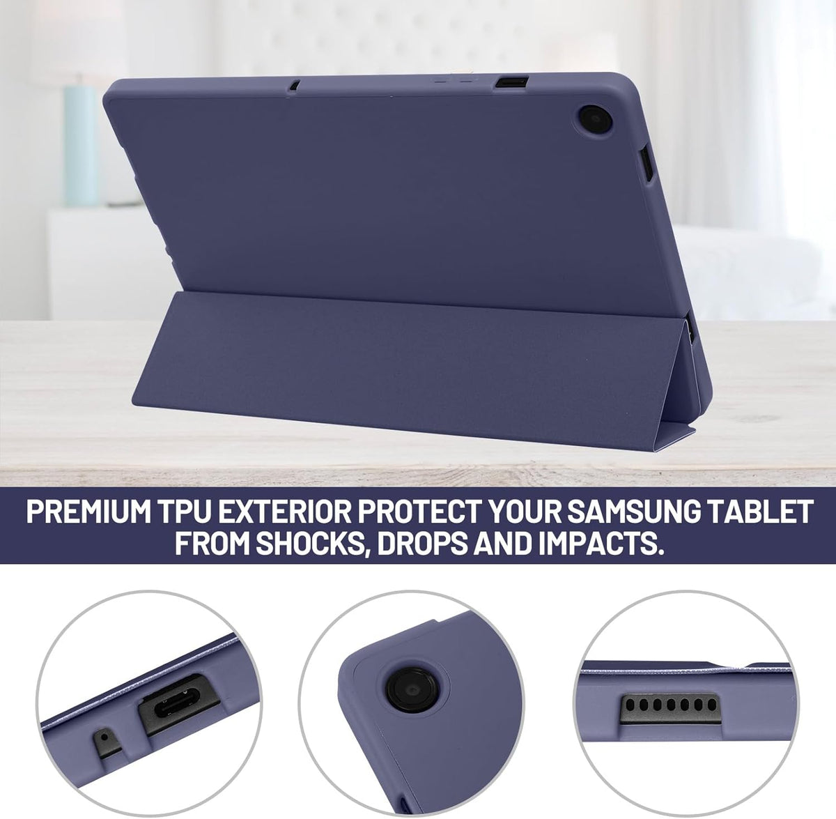 Samsung Galaxy Tab A9 Plus Tablet-Hülle - Dunkelblau - Smart Cover