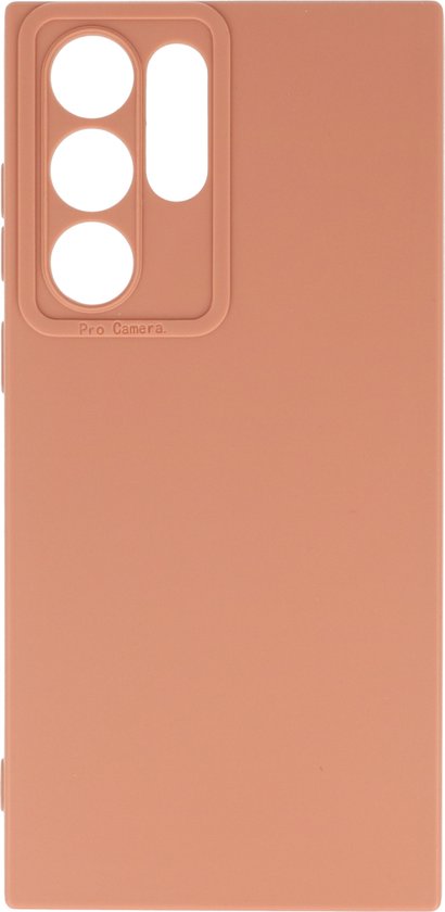 Samsung Galaxy S22 Ultra Hoesje - Roze - Siliconen Camera Bescherming Back Cover