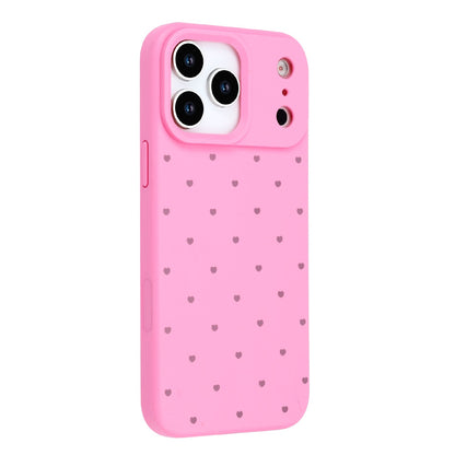 Apple iPhone 18 Pro Hoesje - Neon Roze - Hartjes Back Cover