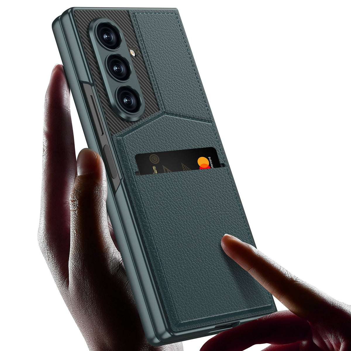 Samsung Galaxy Z Fold8 Ultra Hoesje - Blauw - Portemonnee Cover met Ingebouwde Screenprotector en Kickstand